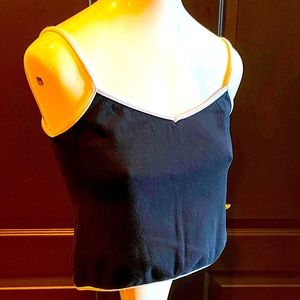 🎽Gap Factory CROP black Tank Spaghetti straps S